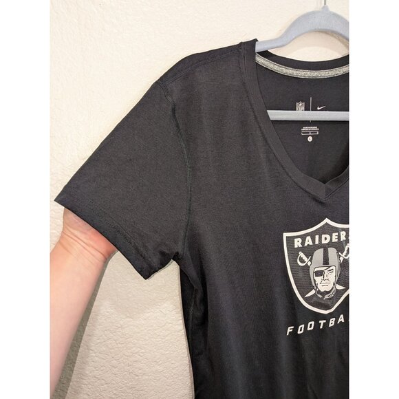 Womens Raiders Football T shirt Nike Dri-Fit V Neck Size Large - Picture 4 of 10